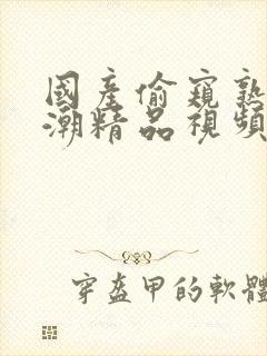 国产偷窥熟女高潮精品视频