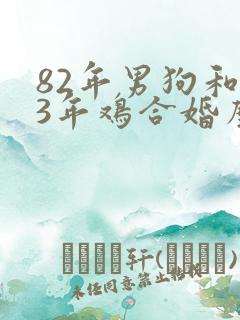 82年男狗和93年鸡合婚么