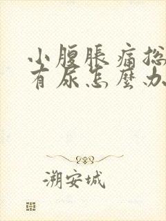 小腹胀痛总感觉有尿怎么办