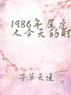 1986年属虎人今天的财运