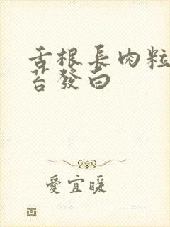 舌根长肉粒,舌苔发白