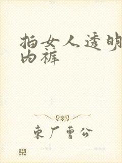 拍女人透明内衣内裤