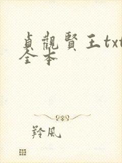 贞观贤王txt全本