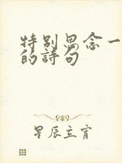 特别思念一个人的诗句