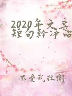 2020年文案短句干净治愈