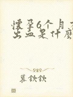 怀孕6个月有点出血是什么原因