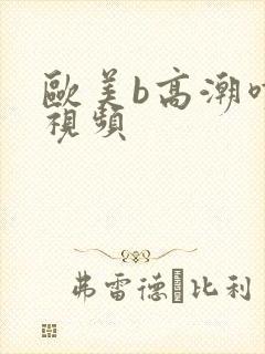 欧美b高潮喷水视频