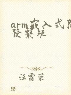 arm嵌入式开发系统