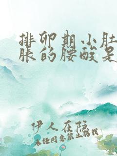 排卵期小肚子胀胀的腰酸是什么原因