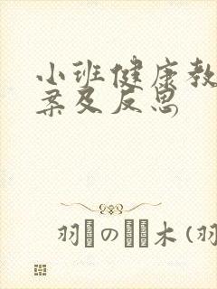 小班健康教育教案及反思