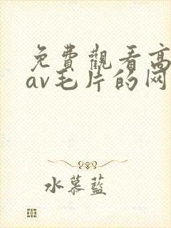 免费观看高清的av毛片的网站