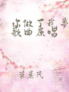 你做了我梦里人歌曲原唱