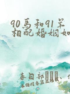 90马和91羊相配婚姻如何