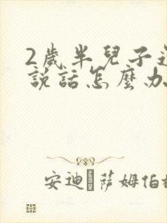 2岁半儿子还不说话怎么办呢