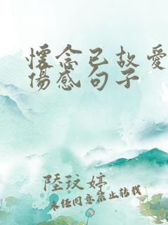 怀念已故爱人的伤感句子