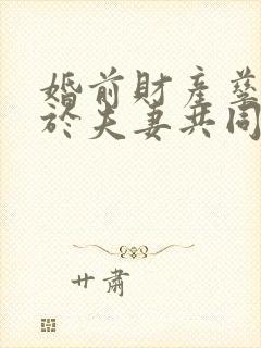 婚前财产孳息属于夫妻共同财产吗