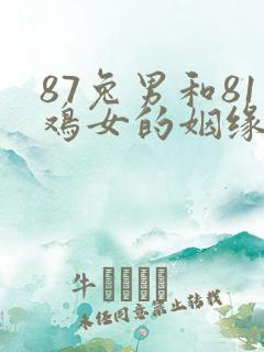 87兔男和81鸡女的姻缘