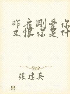 昨夜刚爱你今夜又恨你是什么歌