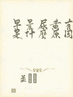 早晨尿黄有泡沫是什么原因引起的