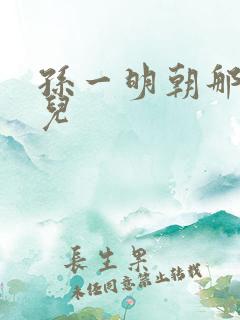 孙一明朝那些事儿