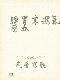 脾胃寒湿气重怎么办