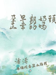 孕早期奶头疼是正常的吗