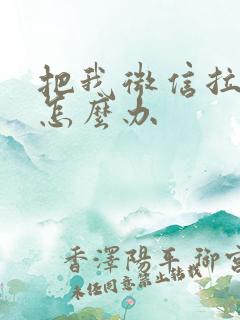 把我微信拉黑了怎么办