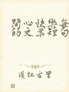 开心快乐每一天的文案短句