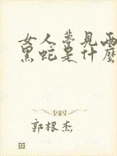 女人梦见两条大黑蛇是什么预兆