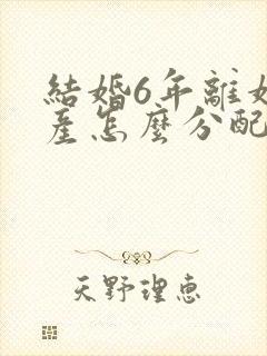 结婚6年离婚财产怎么分配