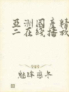 亚洲国产精品第二在线播放