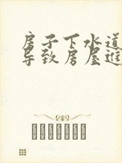 房子下水道堵塞导致房屋进水谁负责