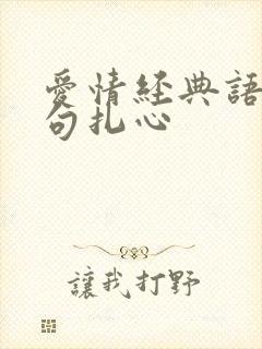 爱情经典语录句句扎心