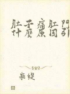 肚子痛肛门胀痛什么原因引起的