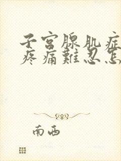 子宫腺肌症月经疼痛难忍怎么办