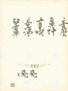 儿童有鼻音流清鼻涕吃什么药