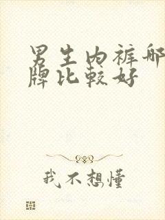 男生内裤哪些品牌比较好