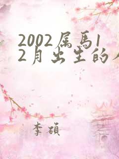 2002属马12月出生的人命运