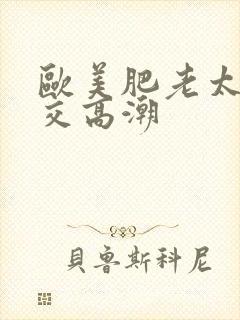 欧美肥老太婆猛交高潮