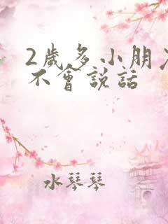 2岁多小朋友还不会说话