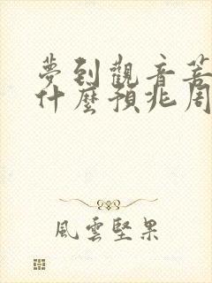 梦到观音菩萨是什么预兆周公解梦