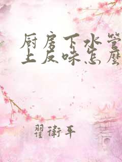 厨房下水管道往上反味怎么办