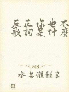 反正你也不爱我歌词是什么歌