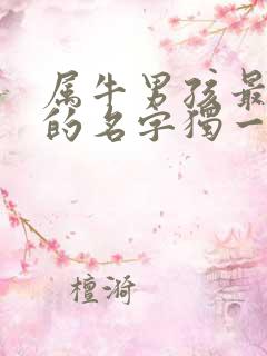 属牛男孩最吉利的名字独一无二