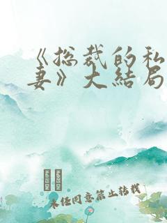 《总裁的私宠甜妻》大结局