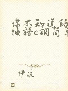 你不知道的事吉他谱c调简单版