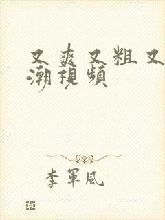 又爽又粗又黄高潮视频