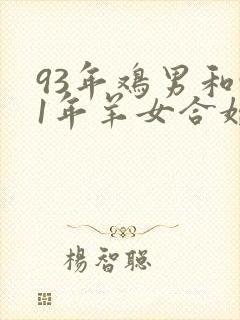 93年鸡男和91年羊女合婚吗