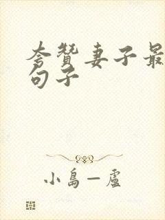 夸赞妻子最经典句子