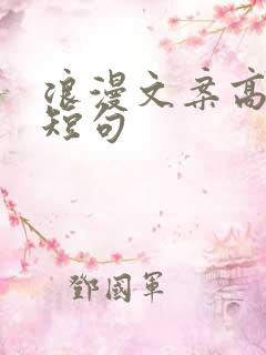 浪漫文案高级感短句